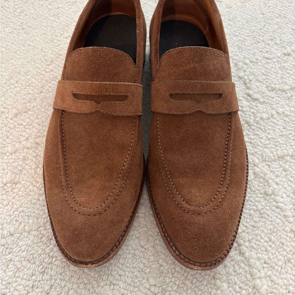 Beckett Simonon Tan Suede Loafers Chestnut Size 9 Brown Dress Loafer
